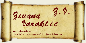 Živana Varaklić vizit kartica